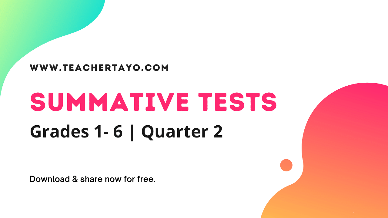 Summative Tests for Quarter 2