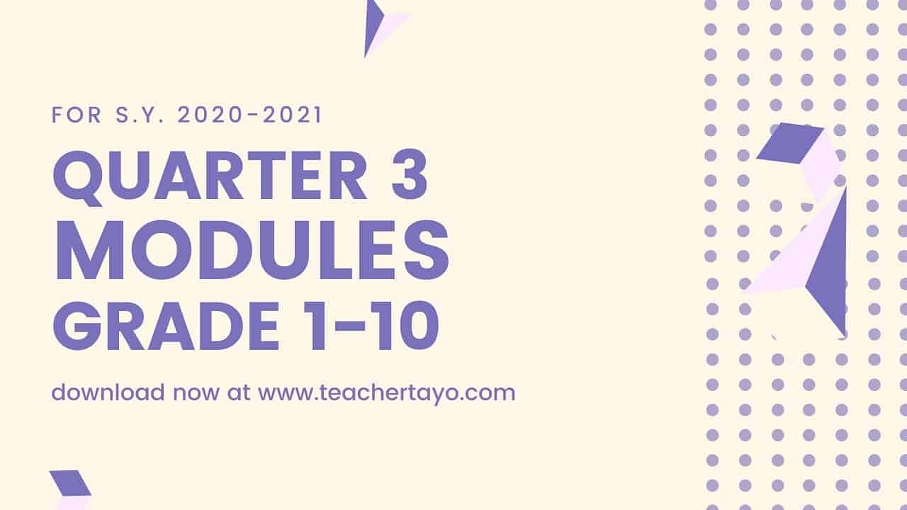 Grade 6 Summative Tests Quarter 1 Modules 1 3 Melc Based Teacher Tayo 6575